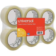 UNIVERSAL - 48mm Wide x 2mm Thick x 100m Long, 73000 Box Sealing & Label Protection Tape - Clear - Eagle Tool & Supply