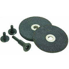 Vortec 6-Piece Cut-Off Wheel Kit, Mandrel and 5 ea. 3″ × 1/16″ × 3/8″ Wheels - Eagle Tool & Supply
