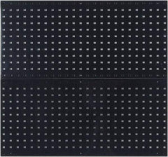 Triton - 18" Wide x 36" High Industrial Steel Tool Peg Board System - 2 Panels, Steel with Epoxy Coating, Black - Eagle Tool & Supply