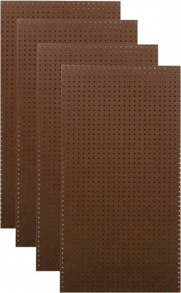Triton - 24" Wide x 48" High Peg Board Storage Board - 4 Panels, Hardboard, Brown - Eagle Tool & Supply