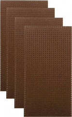 Triton - 24" Wide x 48" High Peg Board Storage Board - 4 Panels, Hardboard, Brown - Eagle Tool & Supply