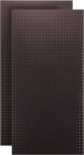 Triton - 24" Wide x 48" High Peg Board Storage Board - 2 Panels, Hardboard, Black - Eagle Tool & Supply