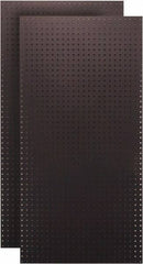 Triton - 24" Wide x 48" High Peg Board Storage Board - 2 Panels, Hardboard, Black - Eagle Tool & Supply