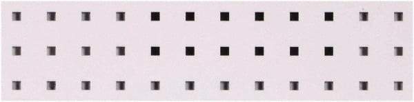 Triton - 18" Wide x 4-1/2" High Peg Board Strip - 1 Panel, Steel with Epoxy Coating, White - Eagle Tool & Supply
