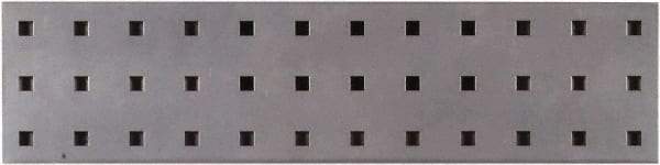 Triton - 18" Wide x 4-1/2" High Peg Board Strip - 1 Panel, Steel with Epoxy Coating, Silver - Eagle Tool & Supply