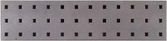 Triton - 18" Wide x 4-1/2" High Peg Board Strip - 1 Panel, Steel with Epoxy Coating, Silver - Eagle Tool & Supply