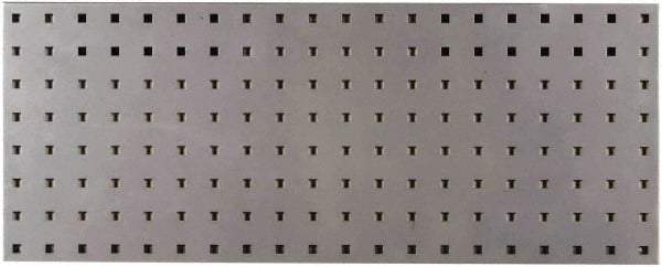 Triton - 30" Wide x 12" High Peg Board Strip - 1 Panel, Steel with Epoxy Coating, Silver - Eagle Tool & Supply