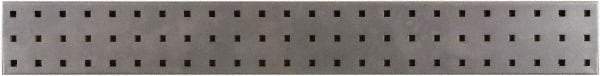 Triton - 36" Wide x 4-1/2" High Peg Board Strip - 1 Panel, Steel with Epoxy Coating, Silver - Eagle Tool & Supply