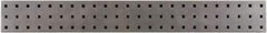 Triton - 36" Wide x 4-1/2" High Peg Board Strip - 1 Panel, Steel with Epoxy Coating, Silver - Eagle Tool & Supply