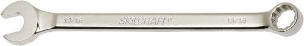 Ability One - 13/16" 12 Point Combination Wrench - 15° Offset Angle, Steel, Chrome Finish - Eagle Tool & Supply