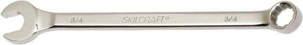 Ability One - 3/4" 12 Point Combination Wrench - 15° Offset Angle, Steel, Chrome Finish - Eagle Tool & Supply