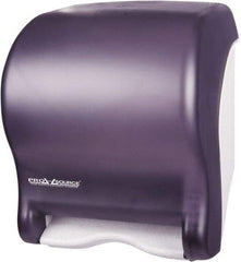 PRO-SOURCE - Hands Free, Plastic Paper Towel Roll Cabinet - 1 Roll 8", Black - Eagle Tool & Supply