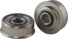 USDI - 1 Row, 2.265" OD, 5/8" Hex Single Seal Conveyor Roller Bearing - 425 Lb Capacity, 550 Max RPM, with Flange, Steel with Zinc Housing - Eagle Tool & Supply