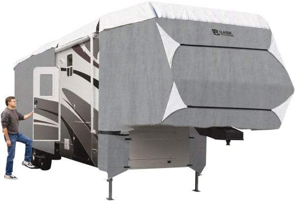 Classic Accessories - Polypropylene RV Protective Cover - 23 to 26' Long x 122" High, Gray and White - Eagle Tool & Supply