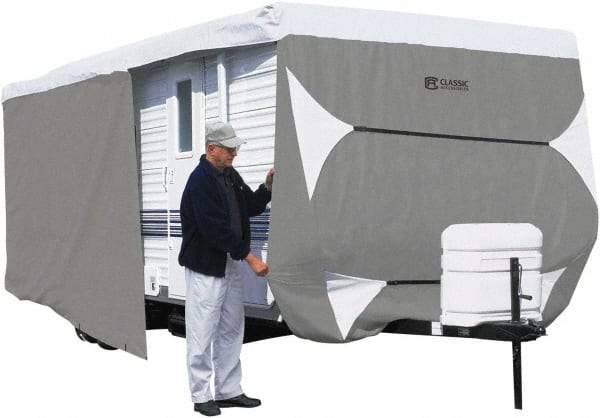 Classic Accessories - Polypropylene RV Protective Cover - 27 to 30' Long x 118" High, Gray and White - Eagle Tool & Supply