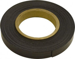 Mag-Mate - 300" Long x 1/2" Wide x 1/16" Thick Flexible Magnetic Strip - 6 Lb Max Pull Force, 3 Linear Ft/Lb Magnetic Pull Force, Plain Back, Dark Brown - Eagle Tool & Supply