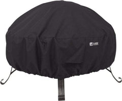 Classic Accessories - Polyester Fire Pit Protective Cover - 36" Diam x 12" High, Black - Eagle Tool & Supply