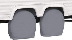 Classic Accessories - Polyvinyl Chloride RV Protective Cover - 40 to 42" Diam x 9-1/4" Wide, Gray - Eagle Tool & Supply