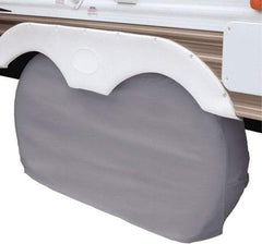 Classic Accessories - Polyvinyl Chloride RV Protective Cover - 27" Diam x 8" Wide, Gray - Eagle Tool & Supply