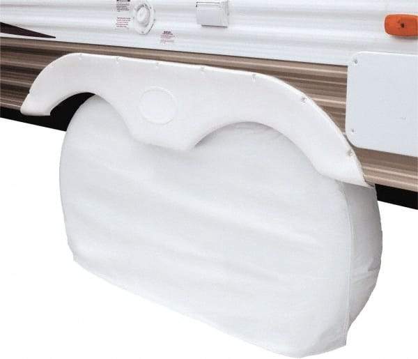 Classic Accessories - Polyvinyl Chloride RV Protective Cover - 30 to 33" Diam x 8" Wide, Snow White - Eagle Tool & Supply