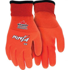 MCR Safety - Size M (8), ANSI Cut Lvl A3, ANSI Puncture Lvl 2, ANSI Abrasion Lvl 3, Hydropellent Polyurethane Coated Cut & Puncture Resistant Gloves - Eagle Tool & Supply