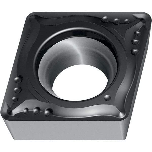 Walter - CCMT21.51 MM4 Grade WMP20S Carbide Turning Insert - TiCN/Al2O3 Finish, 80° Parallelogram, 1/4" Inscr Circle, 3/32" Thick, 1/64" Corner Radius - Eagle Tool & Supply