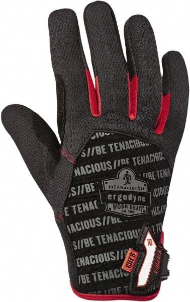 Ergodyne - Size L (9), ANSI Cut Lvl A4, Puncture Lvl 3, Abrasion Lvl 3, Armortex Cut Resistant Gloves - Hook & Loop Cuff, Black, Paired - Eagle Tool & Supply