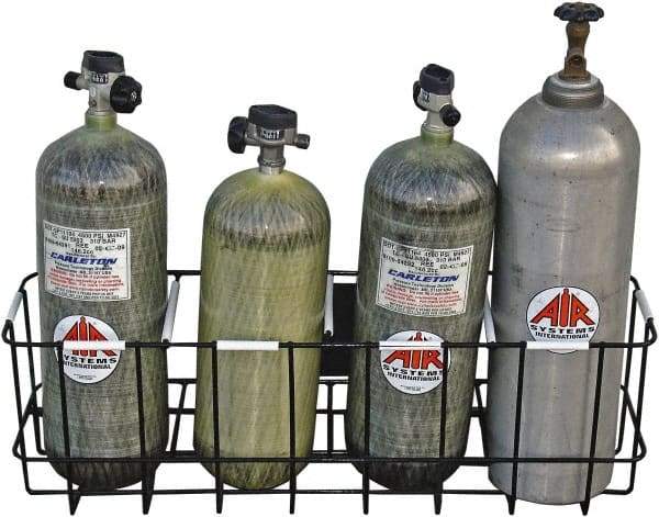 AIR Systems - SCBA/EEBA Air Cylinder Rack - Use with Self-Contained Breathing Apparatus (SCBA) - Eagle Tool & Supply