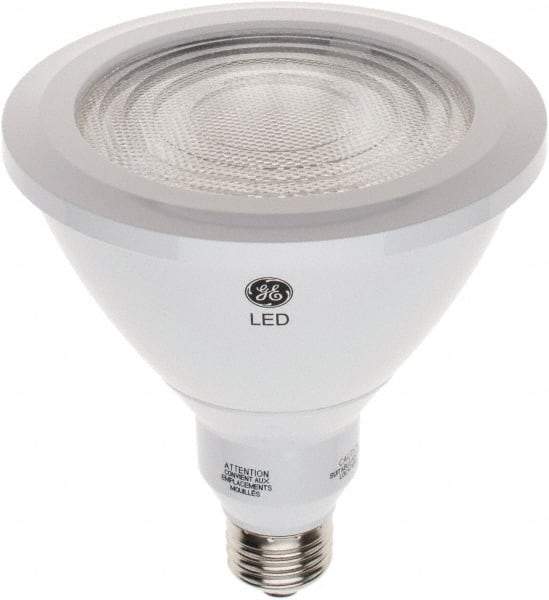 GE Lighting - 18 Watt LED Flood/Spot Medium Screw Lamp - 3,000°K Color Temp, 1,550 Lumens, 120 Volts, Dimmable, PAR38, 25,000 hr Avg Life - Eagle Tool & Supply