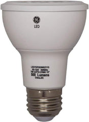 GE Lighting - 7 Watt LED Flood/Spot Medium Screw Lamp - 3,000°K Color Temp, 520 Lumens, 120 Volts, Dimmable, PAR20, 25,000 hr Avg Life - Eagle Tool & Supply