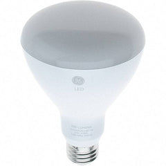 GE Lighting - 10 Watt LED Flood/Spot Medium Screw Lamp - 2,700°K Color Temp, 700 Lumens, 120 Volts, Dimmable, BR30, 25,000 hr Avg Life - Eagle Tool & Supply