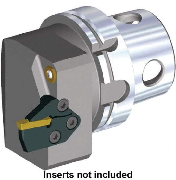 Kennametal - A3 & A4 Modular Blade Insert, 87mm Head Length, Modular Grooving Blade Holder Head - Right Hand Cut, System Size KM4X100, Through Coolant, Series KGME - Eagle Tool & Supply