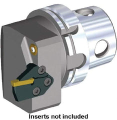 Kennametal - A3 & A4 Modular Blade Insert, 87mm Head Length, Modular Grooving Blade Holder Head - Left Hand Cut, System Size KM4X100, Through Coolant, Series KGME - Eagle Tool & Supply