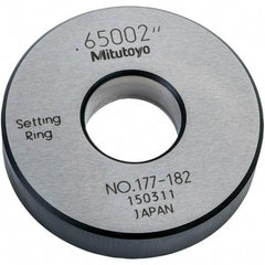 Mitutoyo - Setting Rings Inside Diameter (Decimal Inch): 0.6500 Outside Diameter (Decimal Inch): 1.7700 - Eagle Tool & Supply