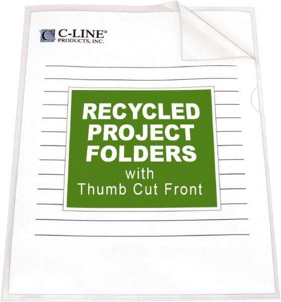 C-LINE - 8-1/2 x 11", Letter Size, Clear, Project Folder - Eagle Tool & Supply