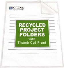 C-LINE - 8-1/2 x 11", Letter Size, Clear, Project Folder - Eagle Tool & Supply