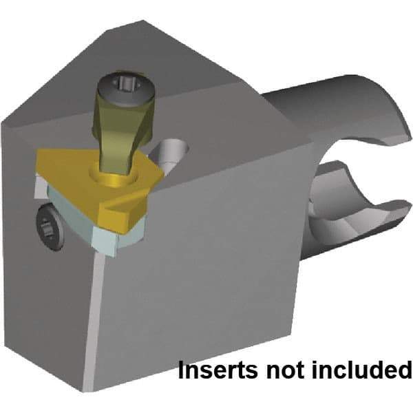 Kennametal - Insert Style LT16ER, 25mm Head Length, Left Hand Cut, External Modular Threading Cutting Unit Head - System Size KM20, 17mm Center to Cutting Edge, Series LT Threading - Eagle Tool & Supply