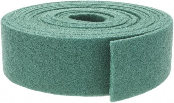 Brite Star - 30' Long x 4" Wide Nonwoven Roll - Fine Grade, Green, Aluminum Oxide - Eagle Tool & Supply