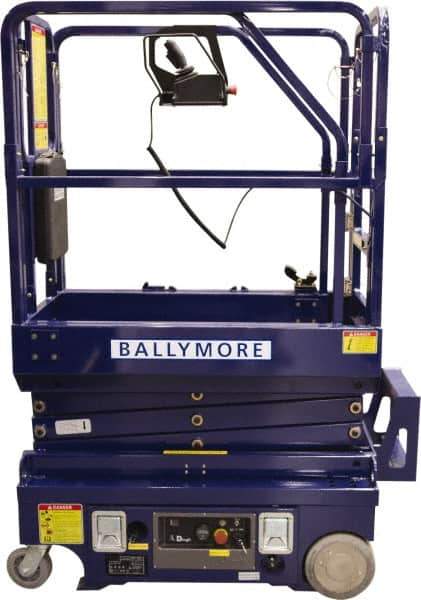 Ballymore - Cherry Pickers (Personal Lifts) Type: Drivable Mini Scissor Lift Type of Power: 12V DC - Eagle Tool & Supply