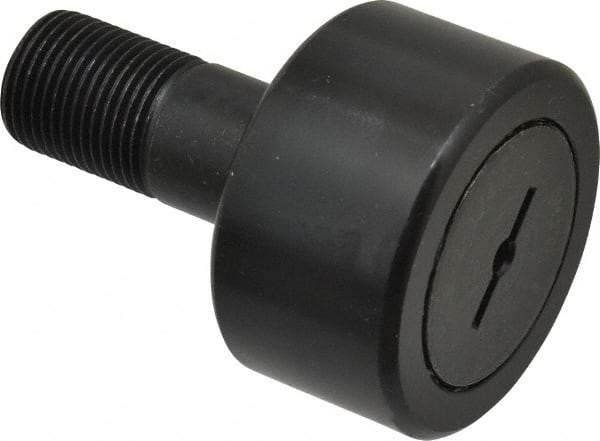 Accurate Bushing - 2-1/4" Roller Diam x 1-1/4" Width, 7/8" Stud Diam x 2" Length, Stud Cam Follower - Steel, 1" Thread Length, 7/8-14 Thread, 3-1/4" OAL, 10,370 Lb Dynamic Cap, 10,700 Lb Static Cap - Eagle Tool & Supply