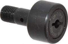 Accurate Bushing - 7/8" Roller Diam x 1/2" Width, 3/8" Stud Diam x 7/8" Length, Stud Cam Follower - Steel, 3/8" Thread Length, 3/8-24 Thread, 1-3/8" OAL, 2,140 Lb Dynamic Cap, 2,260 Lb Static Cap - Eagle Tool & Supply