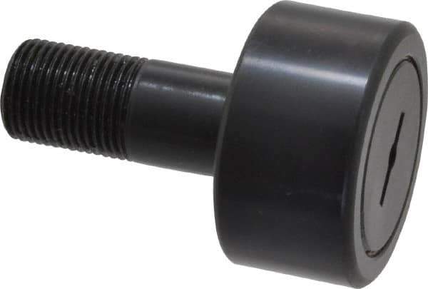 Accurate Bushing - 1-7/8" Roller Diam x 1" Width, 3/4" Stud Diam x 1-3/4" Length, Stud Cam Follower - Steel, 7/8" Thread Length, 3/4-16 Thread, 2-3/4" OAL, 7,870 Lb Dynamic Cap, 7,950 Lb Static Cap - Eagle Tool & Supply