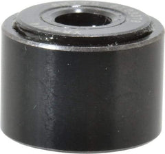 Accurate Bushing - 1/4" Bore, 3/4" Roller Diam x 1/2" Roller Width, Steel Yoke Cam Follower - 2,140 Lb Dynamic Load Capacity, 9/16" Overall Width - Eagle Tool & Supply