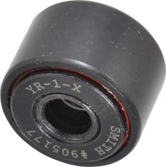 Accurate Bushing - 5/16" Bore, 1" Roller Diam x 5/8" Roller Width, Steel Yoke Cam Follower - 3,030 Lb Dynamic Load Capacity, 11/16" Overall Width - Eagle Tool & Supply