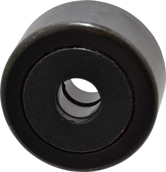 Accurate Bushing - 5/8" Bore, 2-1/4" Roller Diam x 1-1/4" Roller Width, Steel Yoke Cam Follower - 10,370 Lb Dynamic Load Capacity, 1-5/16" Overall Width - Eagle Tool & Supply