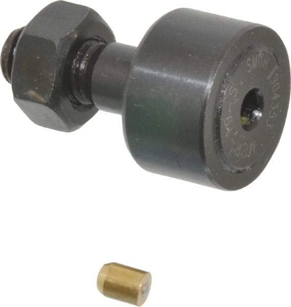 Accurate Bushing - 19mm Roller Diam x 11mm Width, 8mm Stud Diam x 20mm Length, Sealed Stud Cam Follower - Steel, 10mm Thread Length, M8x1.25 Thread, 32mm OAL, 4,250 N Dynamic Cap, 4,600 N Static Cap - Eagle Tool & Supply