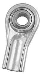 Alinabal - 3/16" ID, Female Spherical Rod End - 10-32 LH, Carbon Steel with Steel Raceway - Eagle Tool & Supply