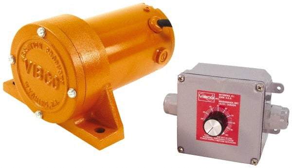 Vibco - 1 Phase, 1.3 Amp, 115 Volt, 6-3/4" Long, Electric Vibrators - 0 to 100 Lbs. Force, 68 Decibels - Eagle Tool & Supply