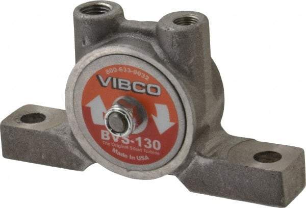 Vibco - 75 Lb. Force, 5-1/2 Cubic Feet per Minute, 10,500 RPM, 67 Decibel, Pneumatic Vibrator - 4-7/8" Long x 1-7/8" Wide x 2-3/4" High, 1/8 Port Inlet, 1/4 Port Outlet - Eagle Tool & Supply