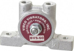 Vibco - 20 Lb. Force, 4 Cubic Feet per Minute, 12,000 RPM, 66 Decibel, Pneumatic Vibrator - 3-7/8" Long x 1-3/16" Wide x 2-3/8" High, 1/8 Port Inlet, 1/8 Port Outlet - Eagle Tool & Supply